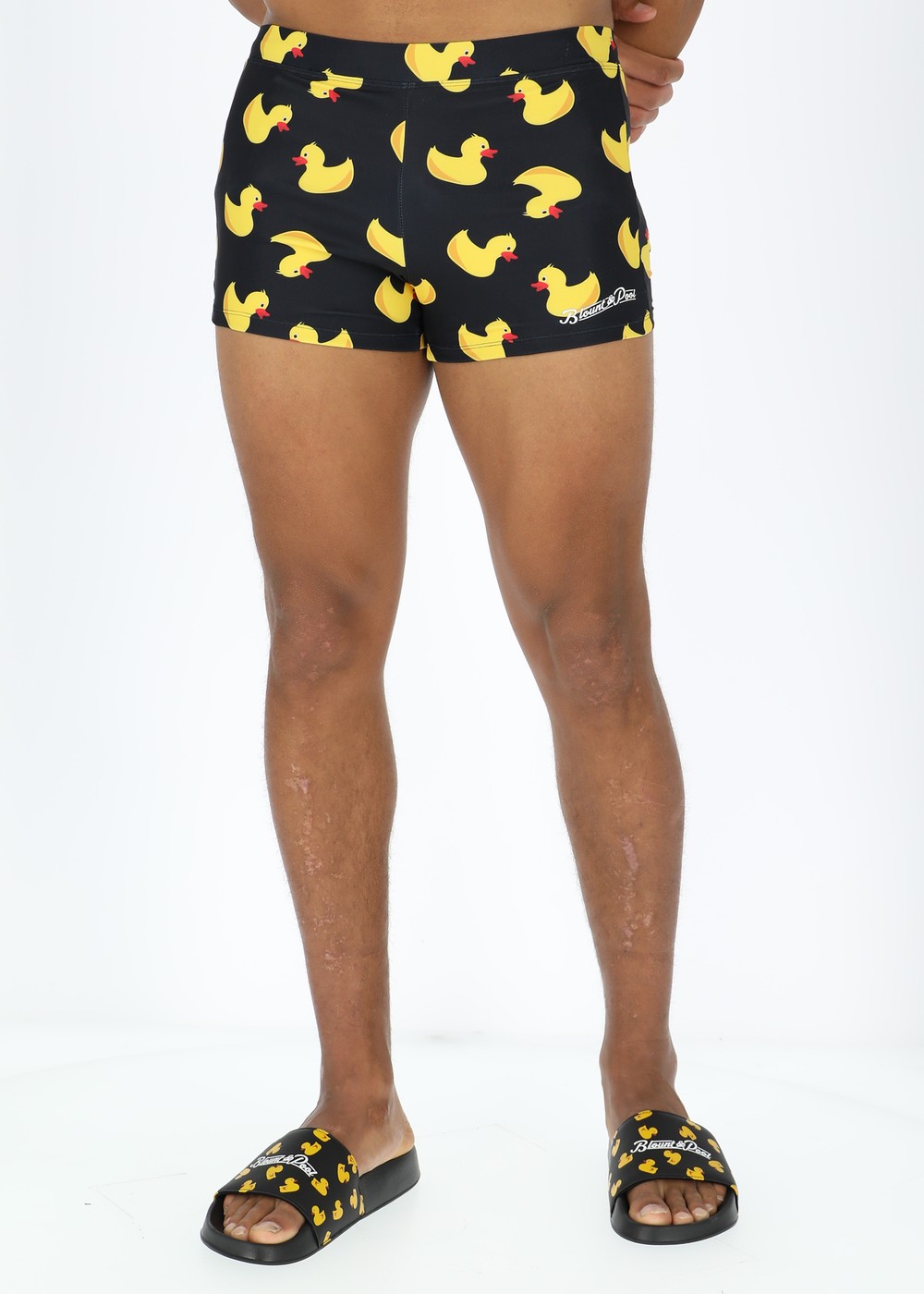 Tropical Swim Trunk, Black Yellow Duck, S, Badbyxor | Herr - Kläder - Badkläder - Badbyxor | Padelspecialisterna