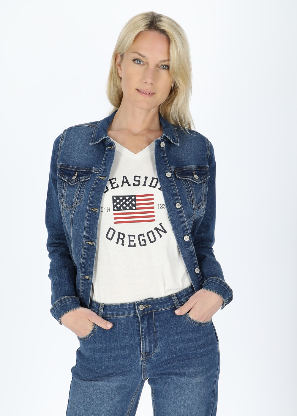 Oregon Twill Jacket W, Denim Blue, 36, Jackor | Dam - Kläder - Jackor | Padelspecialisterna