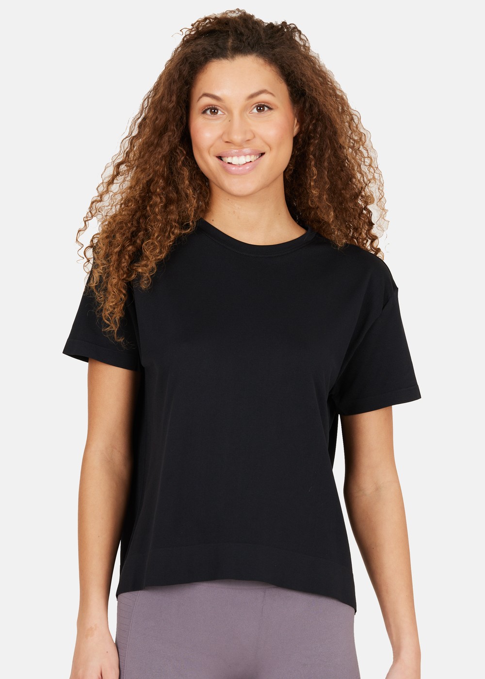 Laimeia W Oversize Seamless S/, Black, 2xs/Xs, Löpar-T-Shirts | Dam - Aktivitet - Löparkläder - Löpar-t-shirts | Padelspecialisterna