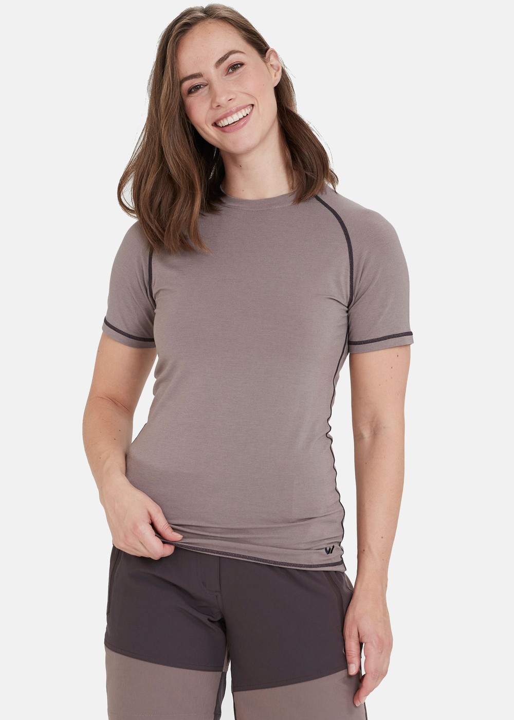 Athene W Wool Ss O-Neck T-Shir, Iron, 40, Underställ | Sport & aktivitet - Friluftsliv - Vandringskläder - Underställ | Padelspecialisterna