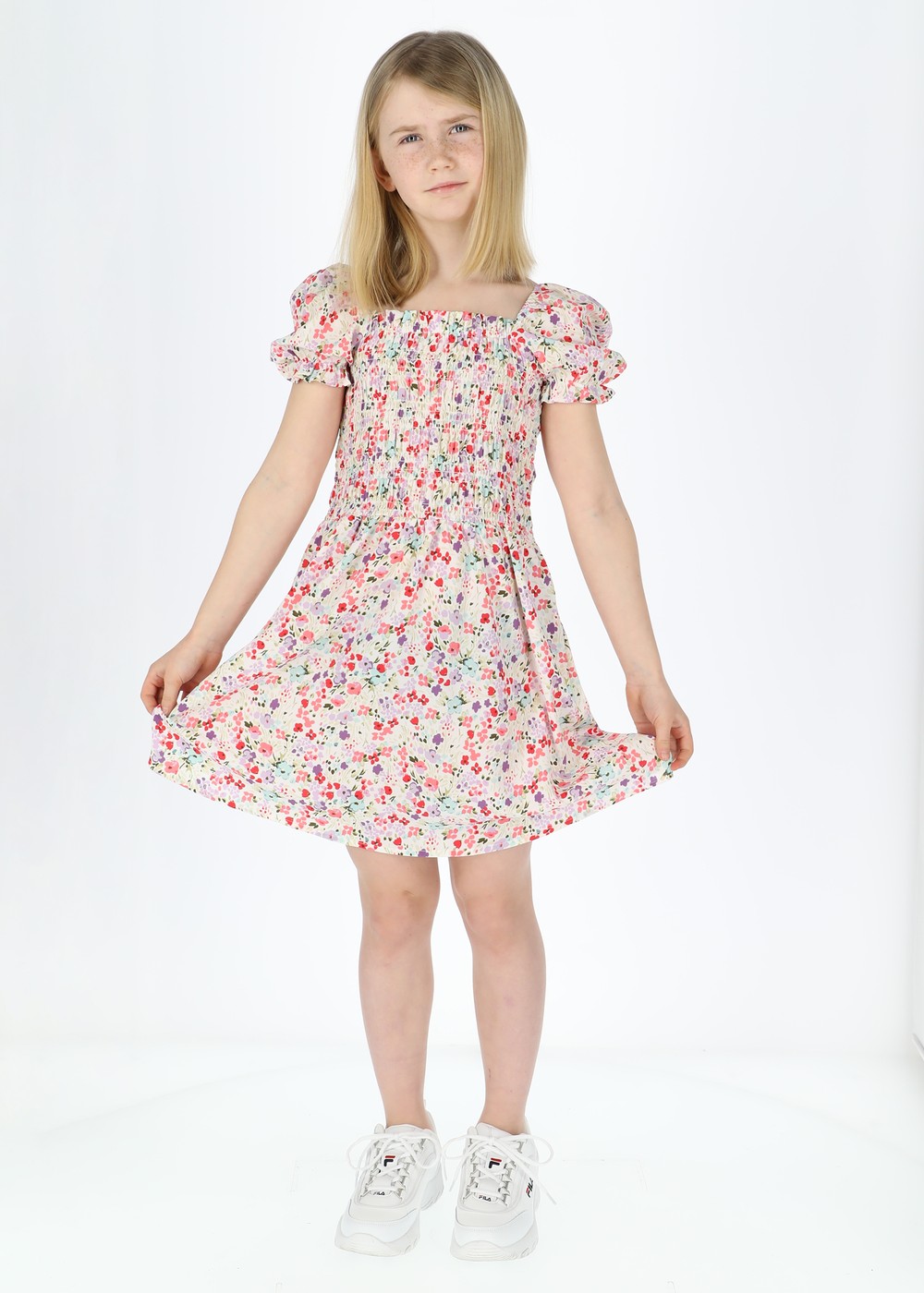 Miami Smock Dress Jr, Multi Flower, 170, Klänningar | Junior - Kläder - Kjolar & Klänningar | Padelspecialisterna