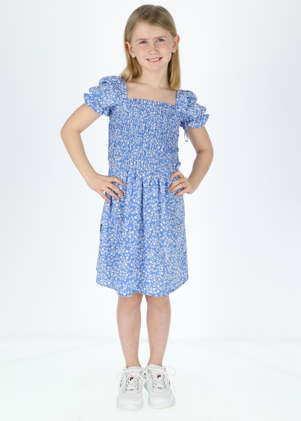 Miami Smock Dress Jr, Blue Flower, 170, Klänningar | Junior - Kläder - Kjolar & Klänningar | Padelspecialisterna