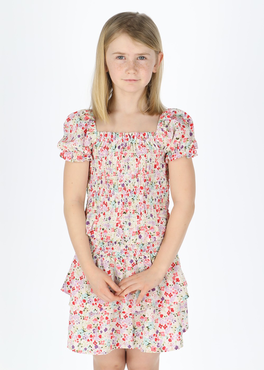 Miami Smock Top Jr, Multi Flower, 150, Toppar | Junior - Kläder - Toppar | Padelspecialisterna