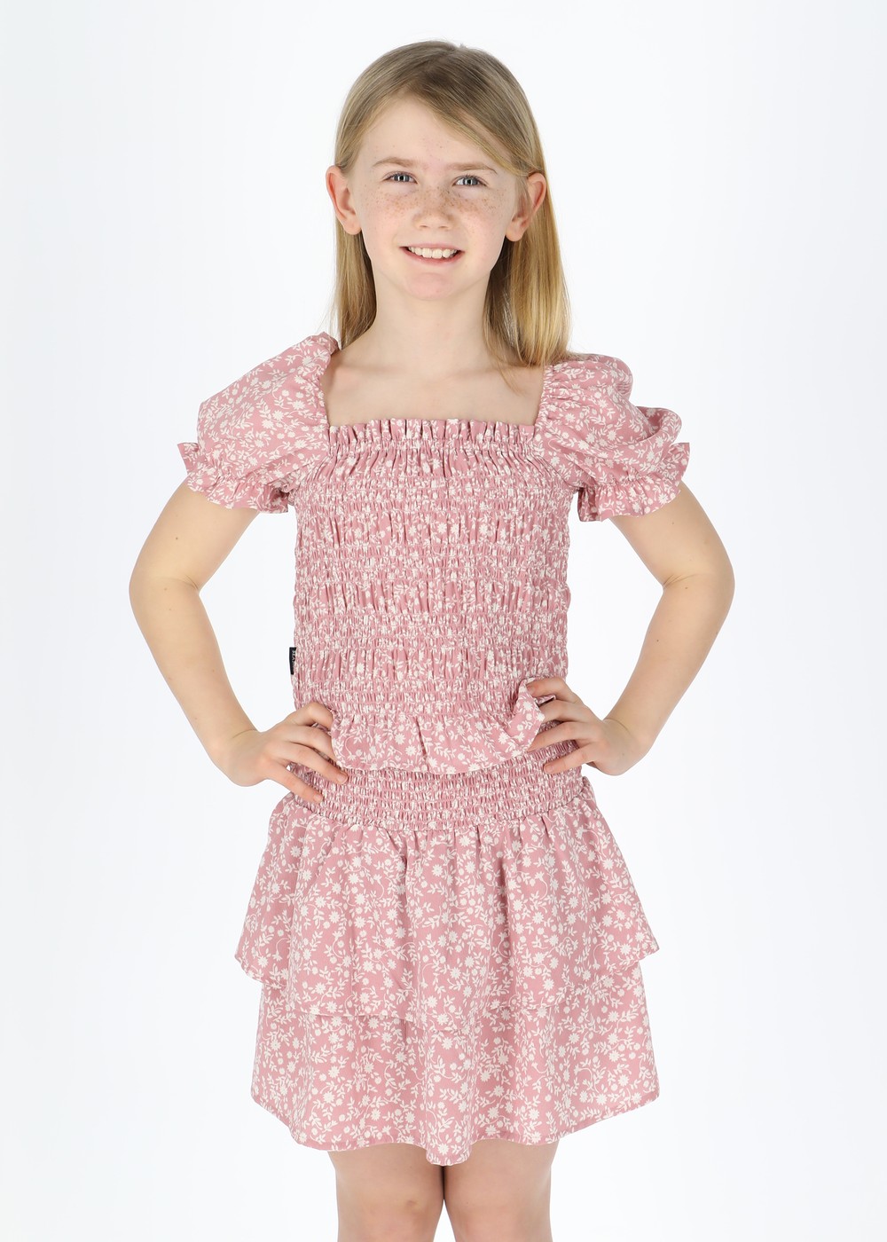 Miami Smock Top Jr, Dusty Rose Flower, 170, Toppar | Junior - Kläder - Toppar | Padelspecialisterna