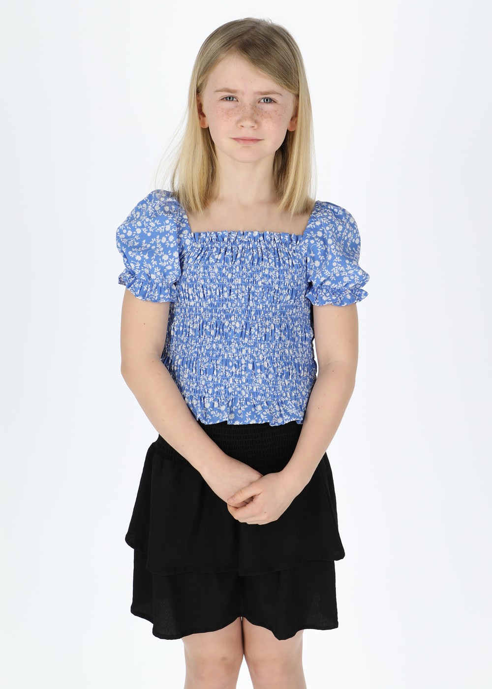 Miami Smock Top Jr, Blue Flower, 140, Toppar | Junior - Kläder - Toppar | Padelspecialisterna