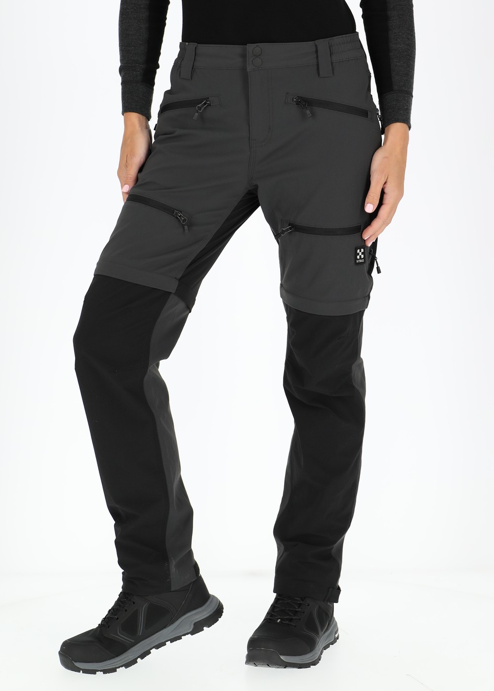 Colorado Stretch Zip-Off Pants W, Charcoal/Black, 44, Vandringsbyxor | Sport & aktivitet - Friluftsliv - Vandringskläder - Vandringsbyxor | Padelspecialisterna