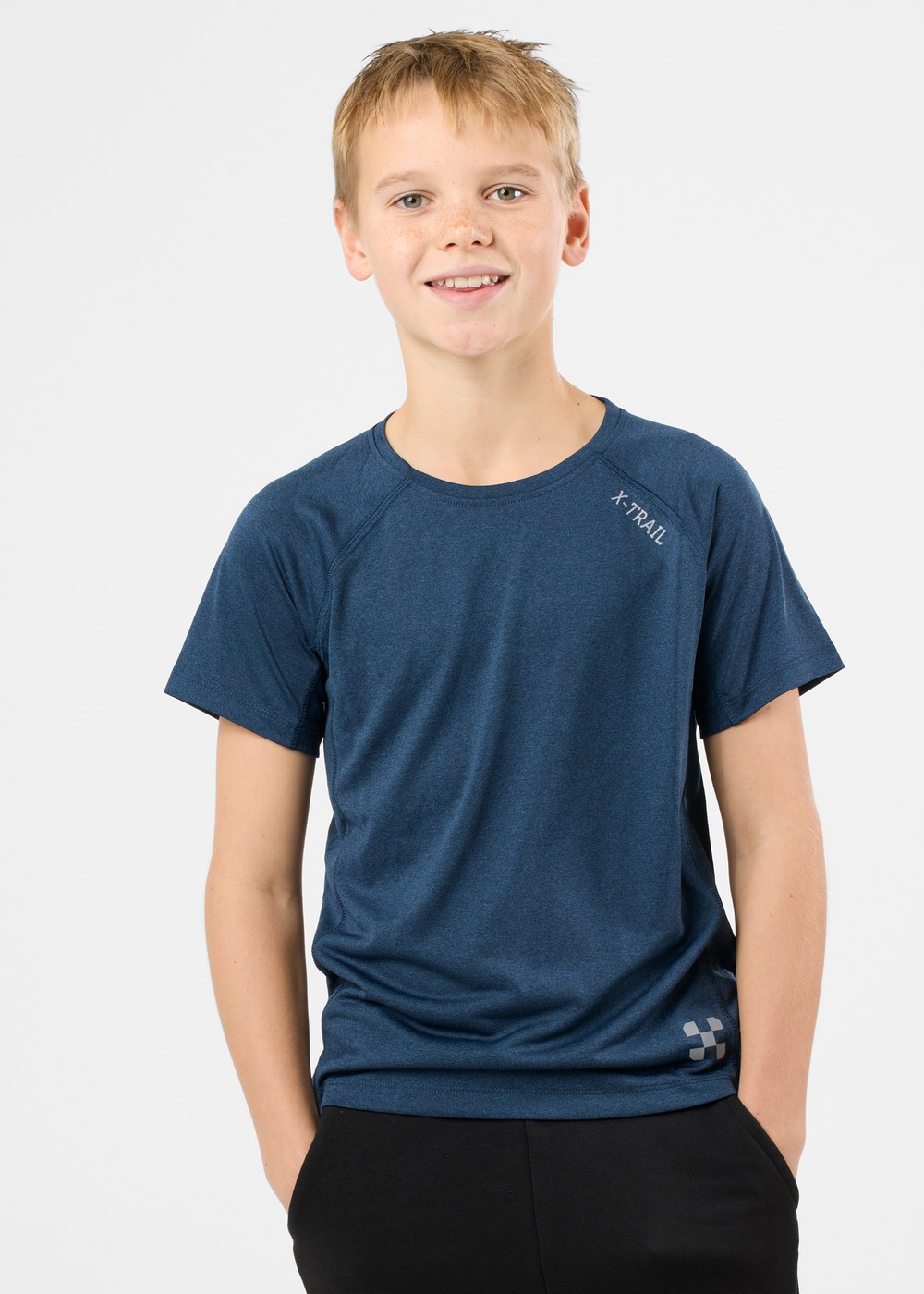 Training Tee Ii Jr, Dk. Navy Melange, 130, Löpar-T-Shirts | Junior - Aktivitet - LöparklÀder - Löpar-t-shirts | Padelspecialisterna