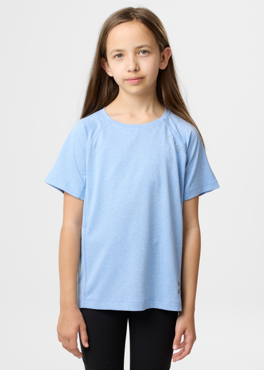 Training Tee Ii Jr, Lt. Blue Melange, 130, Löpar-T-Shirts | Junior - Aktivitet - Löparkläder - Löpar-t-shirts | Padelspecialisterna