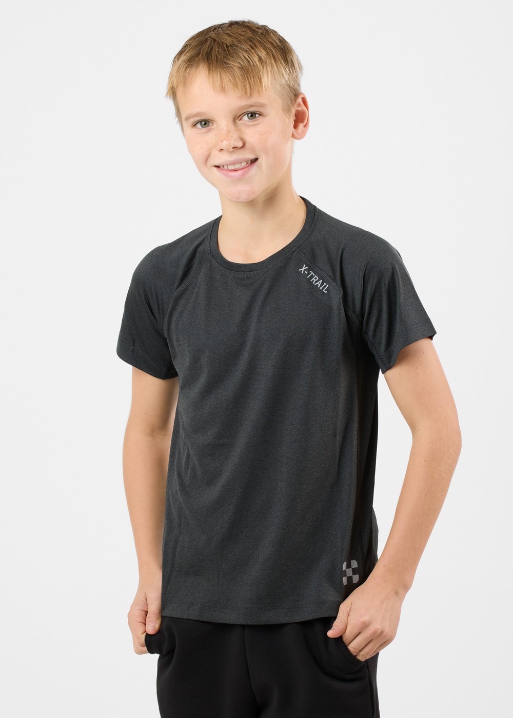 Training Tee Ii Jr, Black Melange, 170, Löpar-T-Shirts | Junior - Aktivitet - Löparkläder - Löpar-t-shirts | Padelspecialisterna