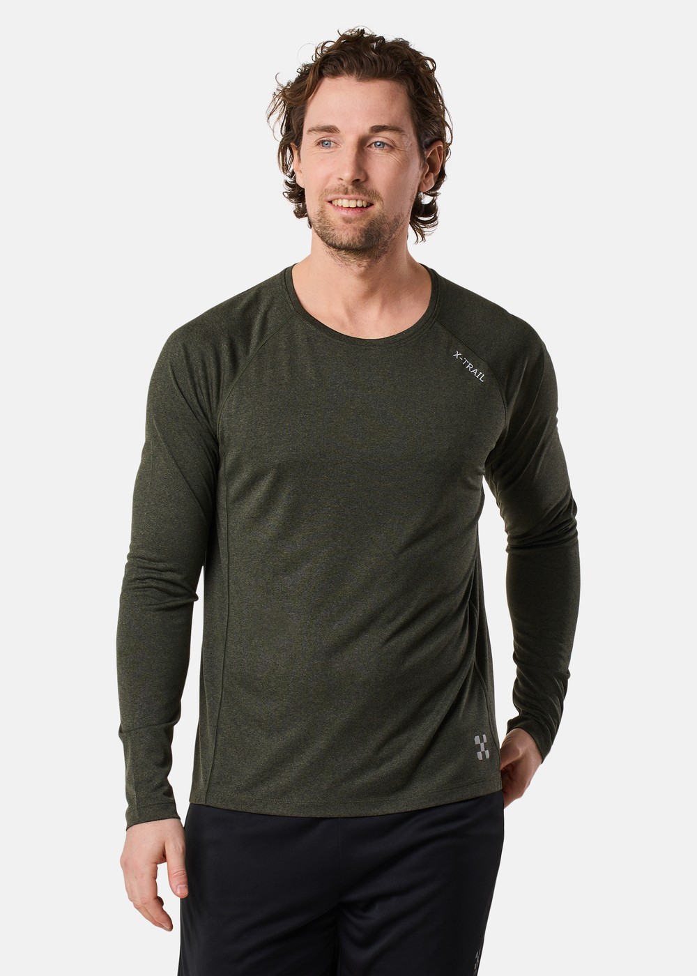 Training L/S Tee Ii, Dk. Olive Melange, 2xl, Tränings-T-Shirts | Herr - Aktivitet - Träningskläder - Tränings-t-shirts | Padelspecialisterna