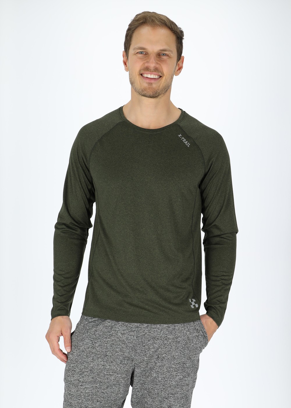 Training L/S Tee Ii, Olive Melange, 2xl, Tränings-T-Shirts | Herr - Aktivitet - Träningskläder - Tränings-t-shirts | Padelspecialisterna