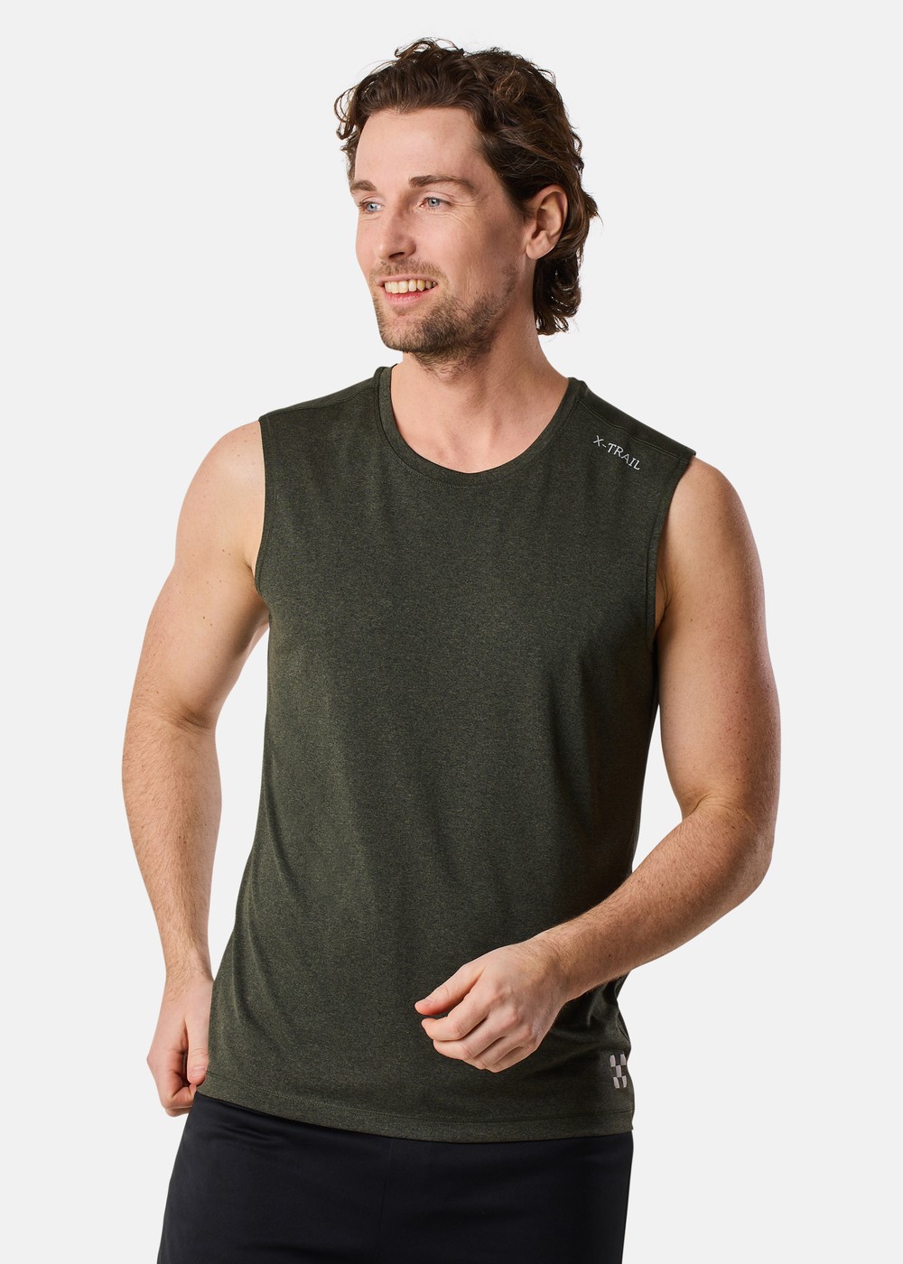 Training Singlet Ii, Dk. Olive Melange, M, Träningslinnen | Herr - Aktivitet - Träningskläder - Träningslinnen | Padelspecialisterna