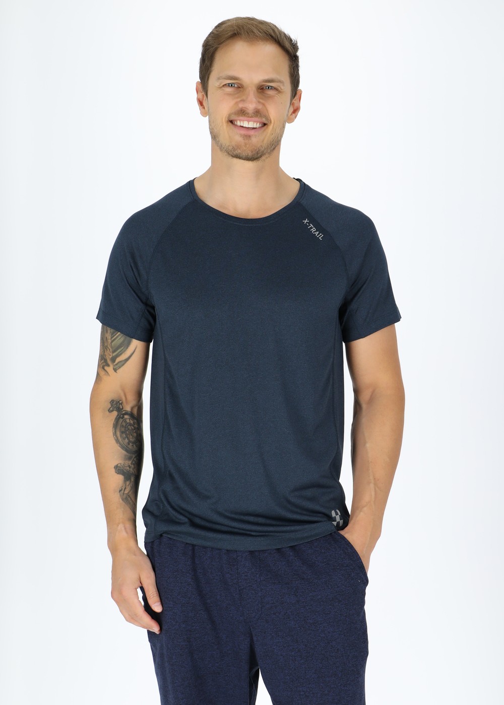 Training Tee Ii, Dk. Navy Melange, L, Löpar T-Shirts | Herr - Aktivitet - Löparkläder - Löpar t-shirts | Padelspecialisterna