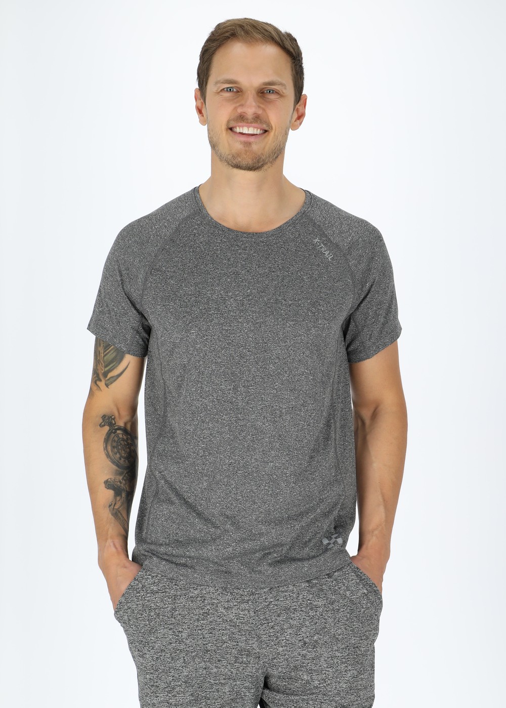 Training Tee Ii, Charcoal Melange, 3xl, Löpar T-Shirts | Herr - Aktivitet - Löparkläder - Löpar t-shirts | Padelspecialisterna