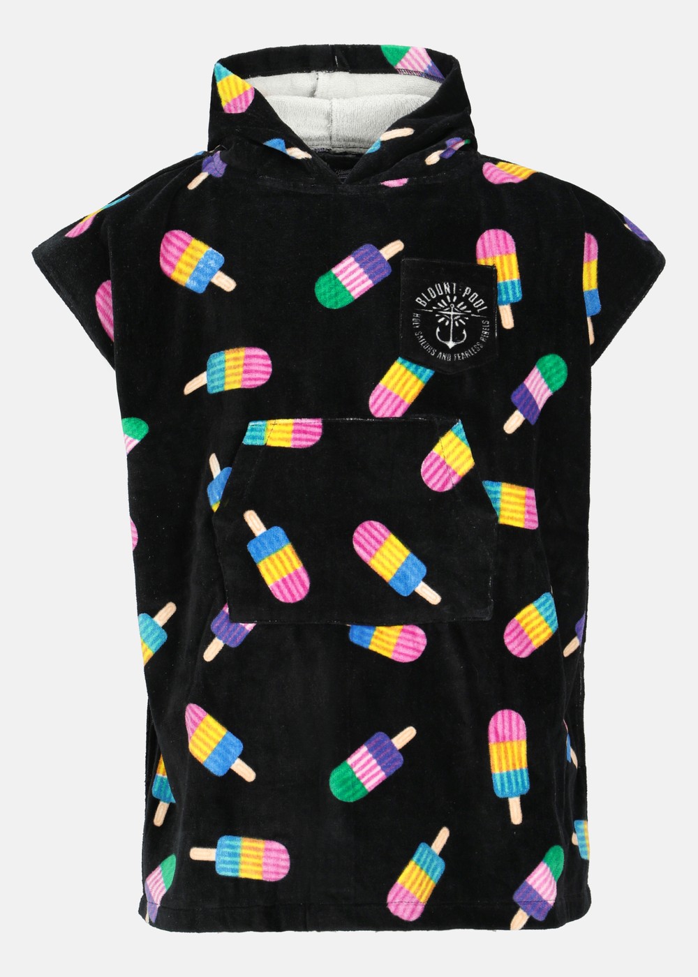 Tropical Beach Poncho Kids, Black Ice Cream, Onesize, Badkläder | Junior - Kläder - Badkläder | Padelspecialisterna