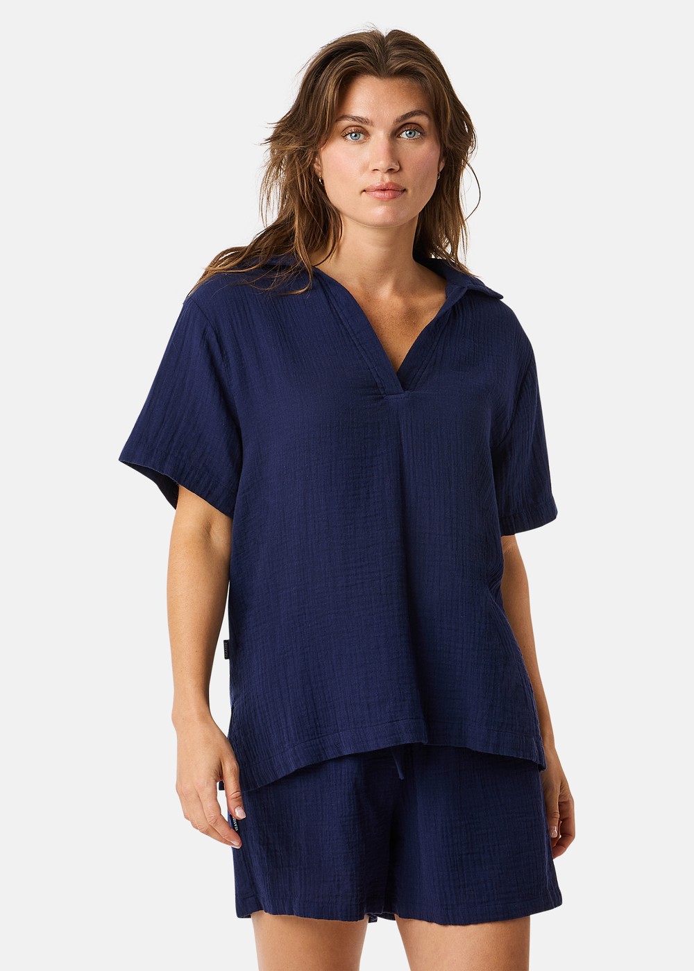 Maxime Blouse W, Dk. Navy, 44, Kortärmade Skjortor | Mode - Skjortor - Kortärmade skjortor | Padelspecialisterna