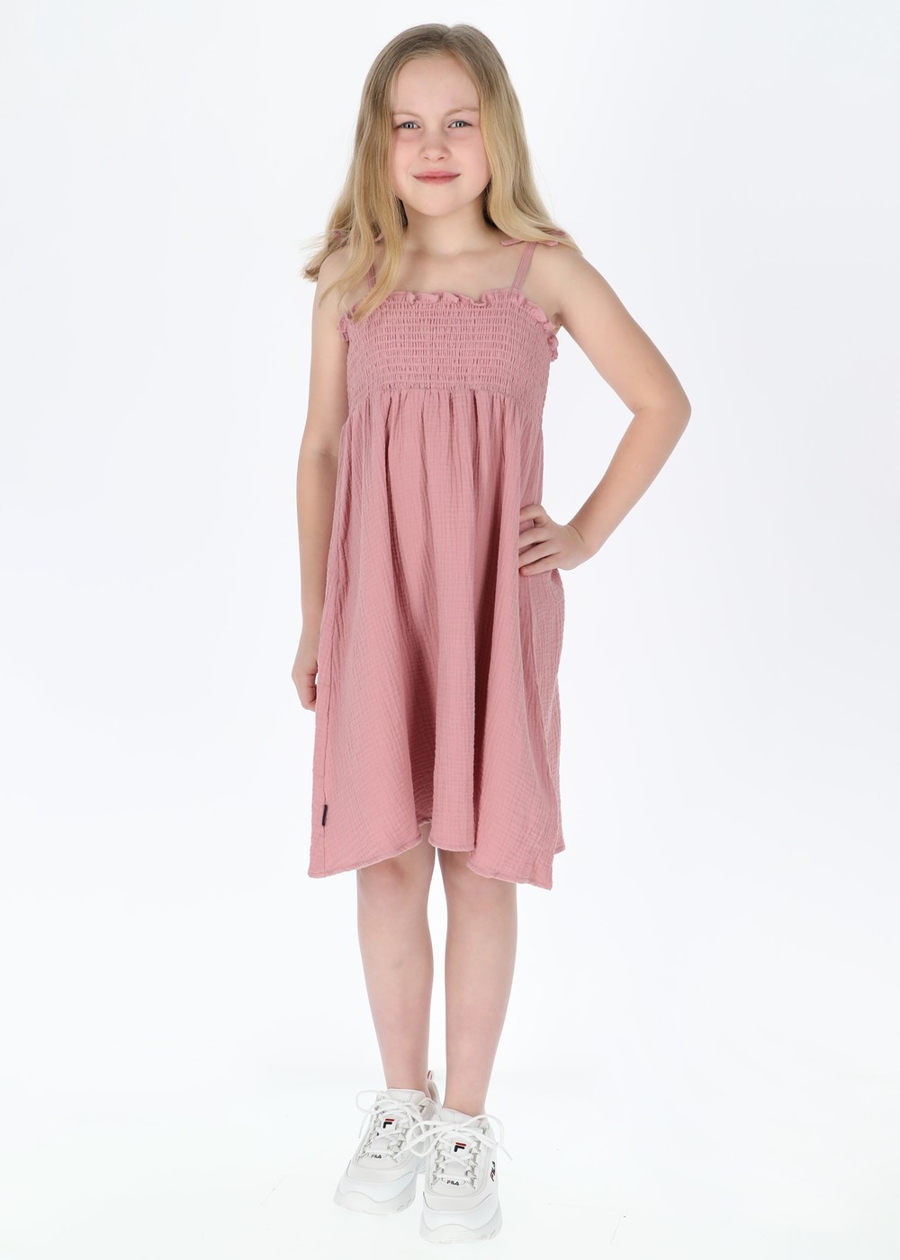 Maxime Smock Dress Jr, Dusty Rose, 130, Klänningar | Junior - Kläder - Kjolar & Klänningar | Padelspecialisterna