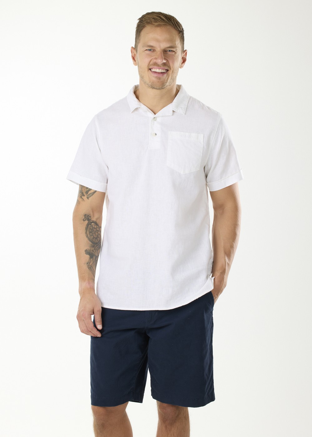 Sailor Linen Piké, Off White, M, Piketröjor | Herr - Kläder - Piketröjor | Padelspecialisterna