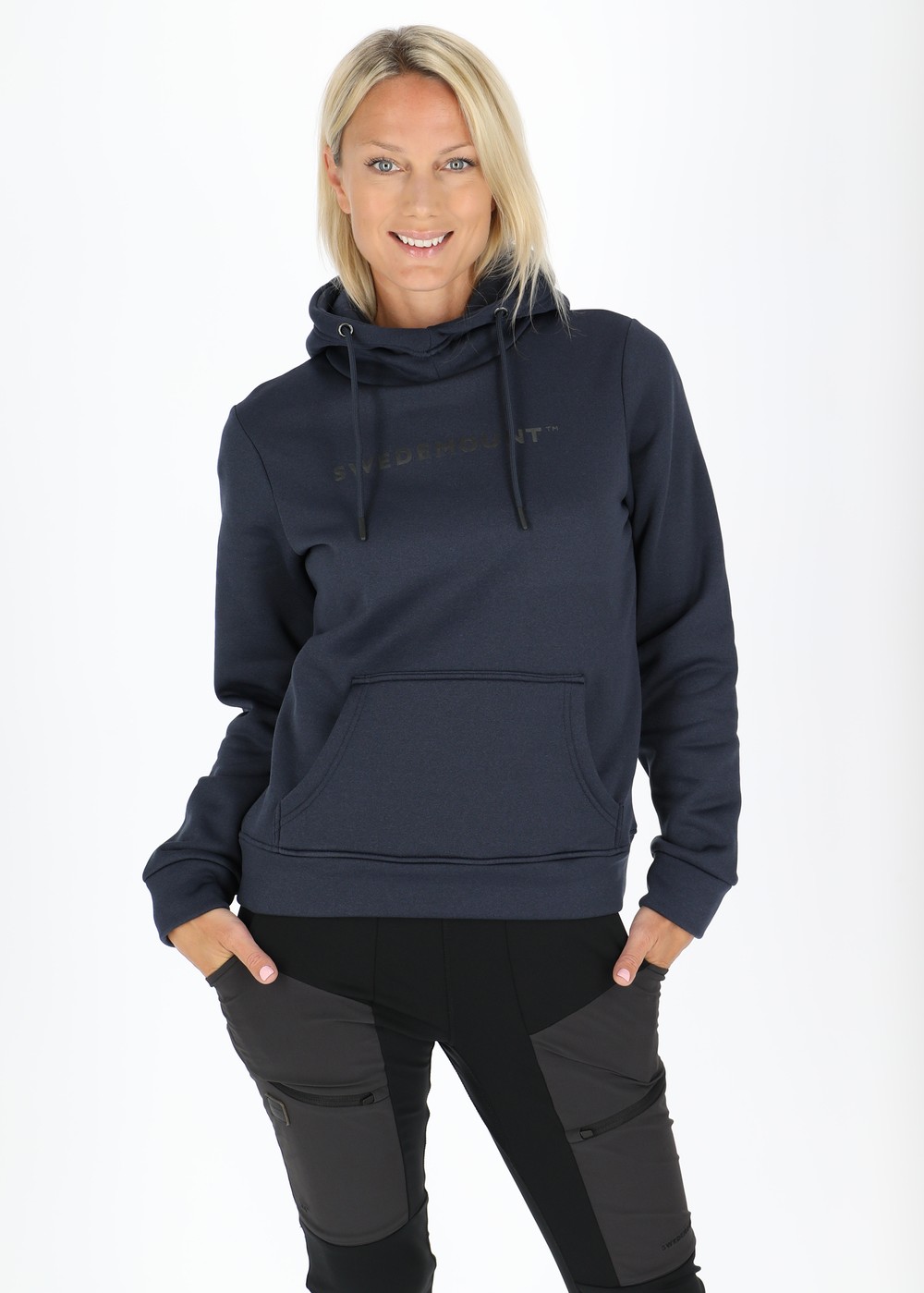 Trondheim Stretch Hood W, Dk. Navy Melange, 42, Hoodies | Dam - Kläder - Tröjor - Hoodies | Padelspecialisterna