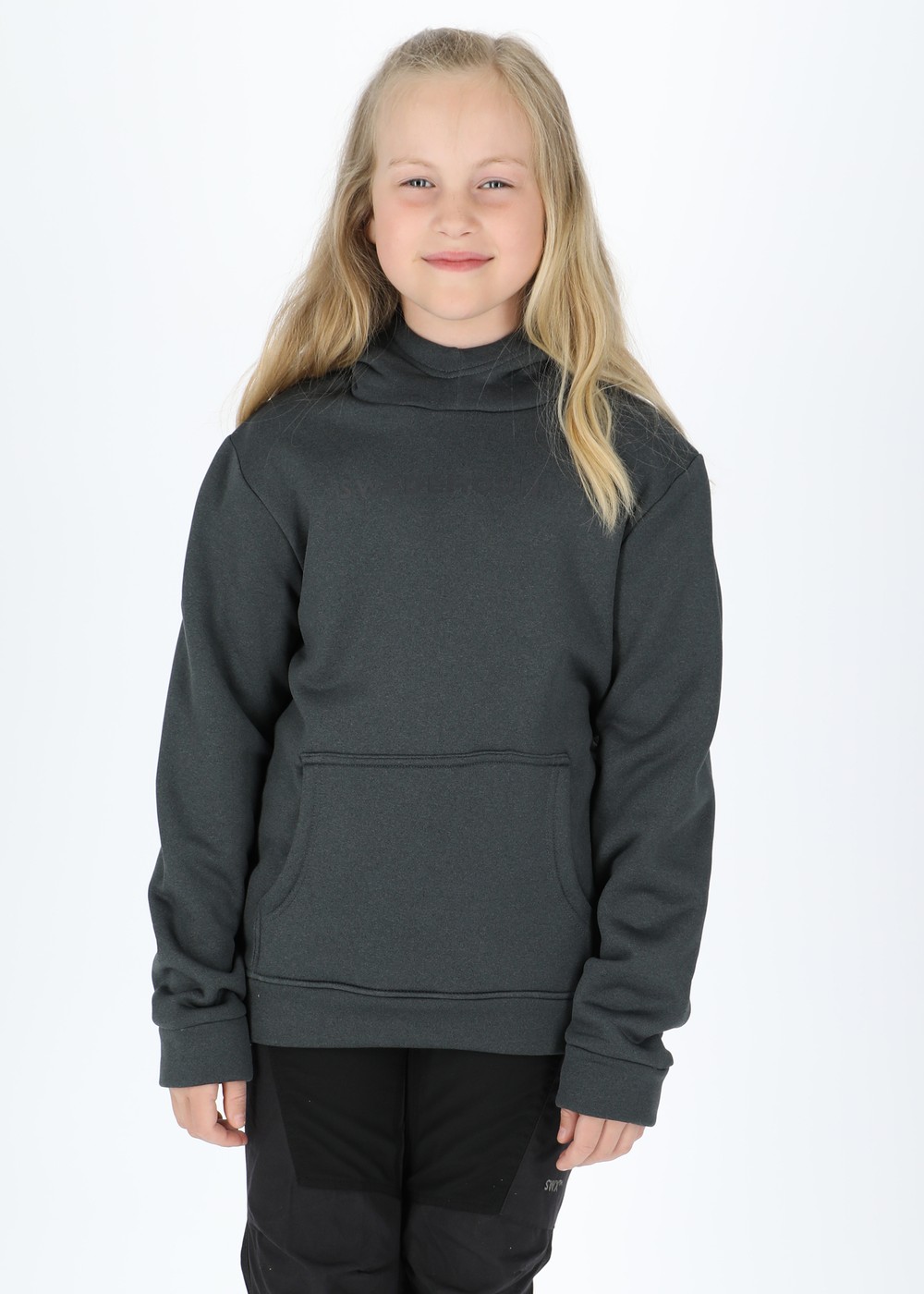 Trondheim Stretch Hood Jr, Black Melange, 130, Hoodies | Junior - Kläder - Tröjor - Hoodies | Padelspecialisterna