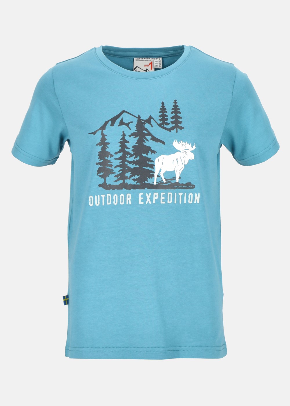 Forest Tee Jr, River Blue Elk, 110, T-Shirts | Junior - Aktivitet - Outdoorkläder - T-shirts | Padelspecialisterna