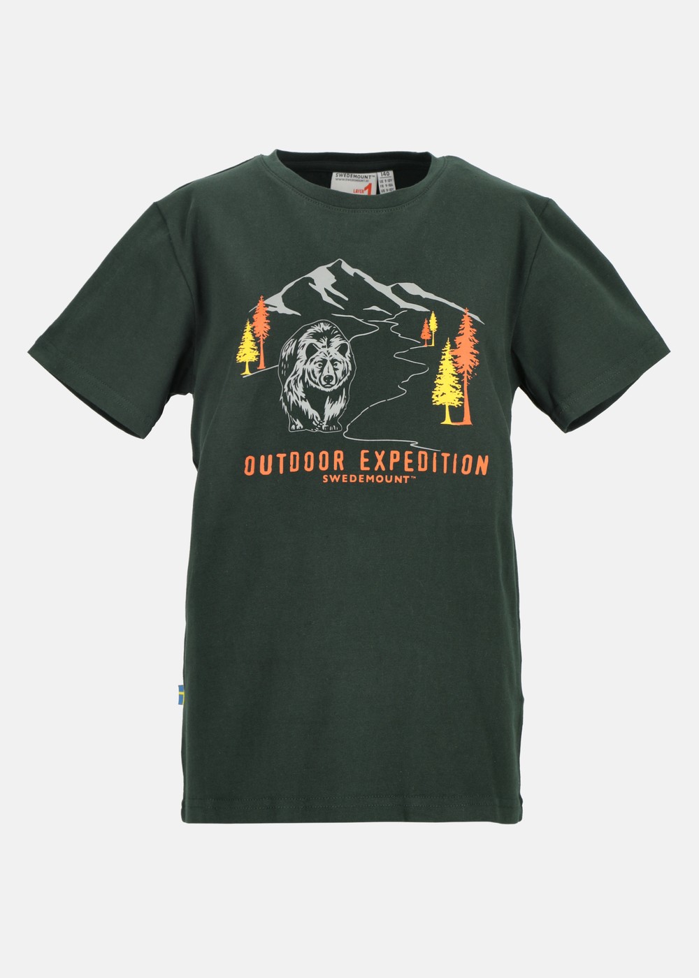 Forest Tee Jr, Green Bear, 160, T-Shirts | Junior - Aktivitet - Outdoorkläder - T-shirts | Padelspecialisterna