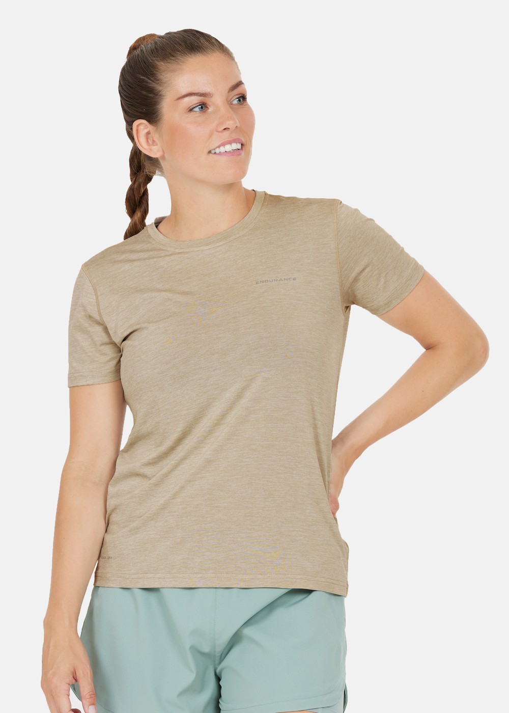Maje W Melange S/S Tee, Dove, 42, Löpar-T-Shirts | Dam - Aktivitet - Löparkläder - Löpar-t-shirts | Padelspecialisterna