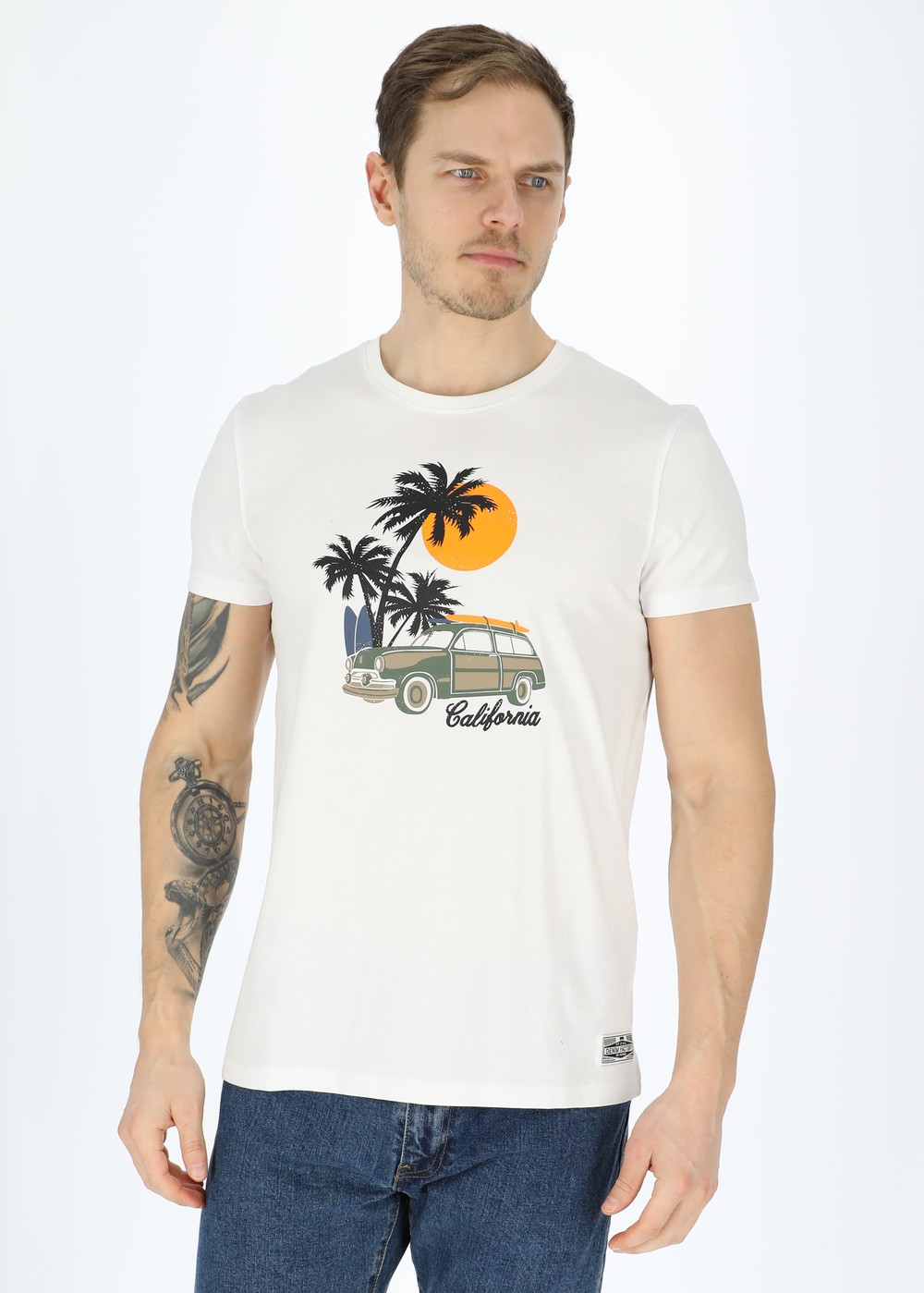 Sunset Van Tee, White, L, T-Shirts | Herr - Kläder - T-shirts | Padelspecialisterna