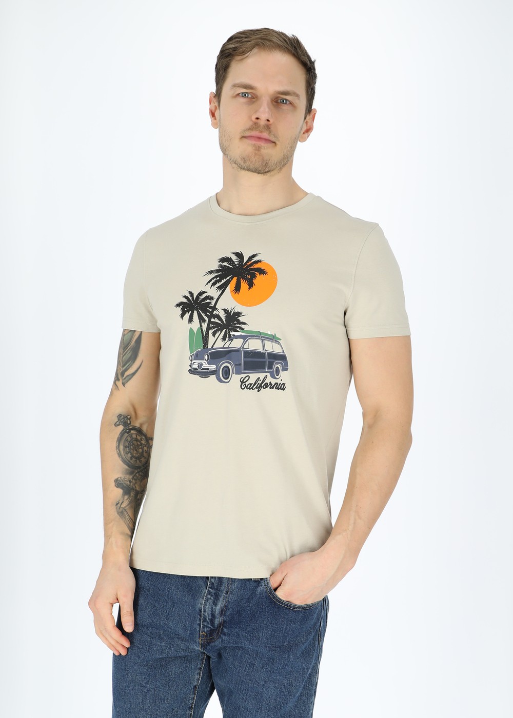 Sunset Van Tee, Sand, L, T-Shirts | Herr - Kläder - T-shirts | Padelspecialisterna