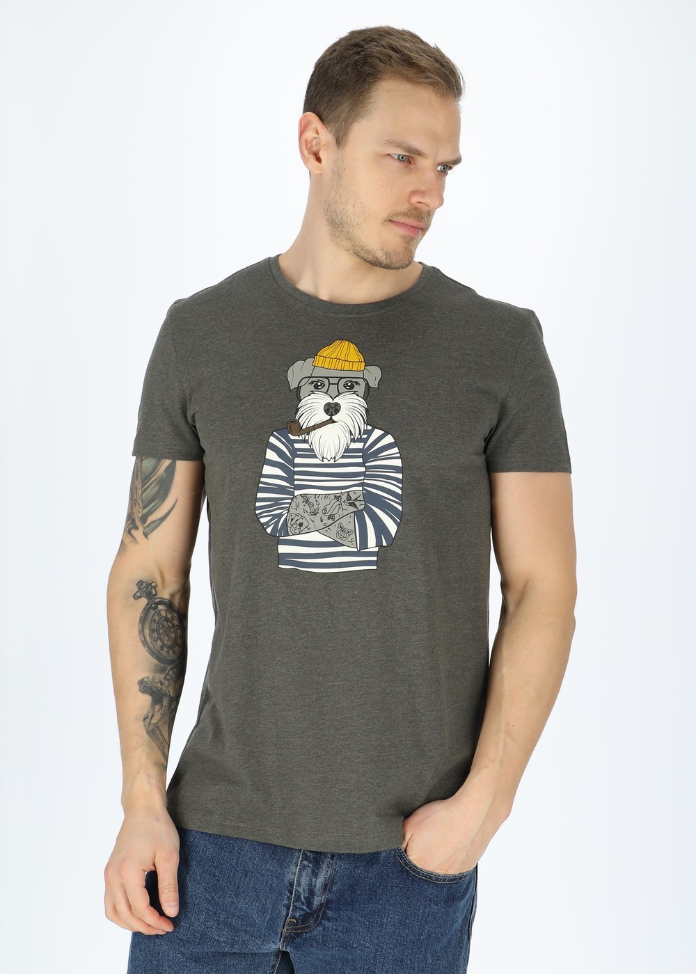 San Diego Tee, Olive Melange, Xl, T-Shirts | Herr - Kläder - T-shirts | Padelspecialisterna
