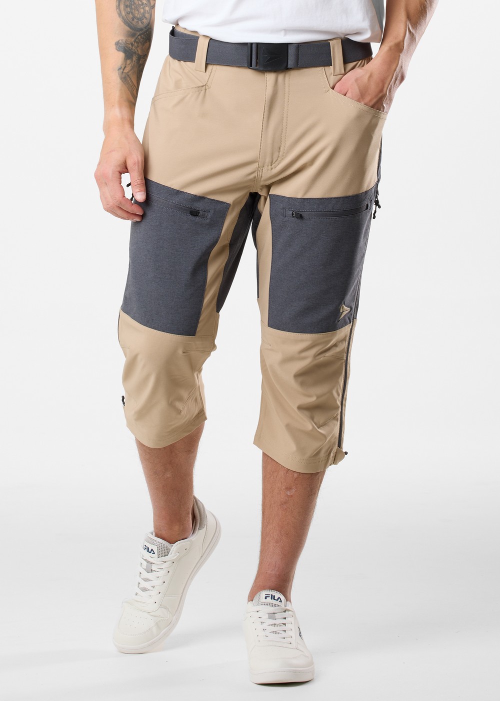 Sail 3/4 Pants, Beige/Charcoal Melange, 3xl, Vandringsshorts | Herr - Kläder - Shorts - Vandringsshorts | Padelspecialisterna