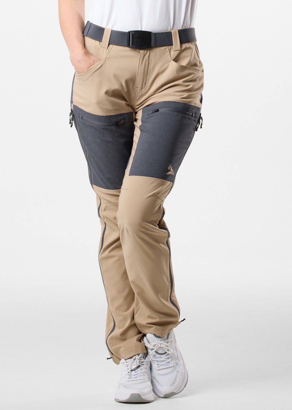 Sail Pants W, Beige/Charcoal Melange, 40, Byxor | Dam - Kläder - Byxor | Padelspecialisterna