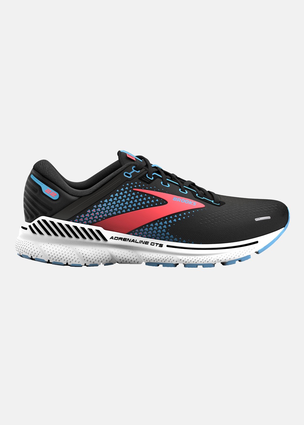Adrenaline Gts 22, 031 Black/Lake Blue/Coral, 38.5 (Us 7.5), Pronationsskor | Skor - Träningsskor - Löparskor - Pronationsskor | Padelspecialisterna