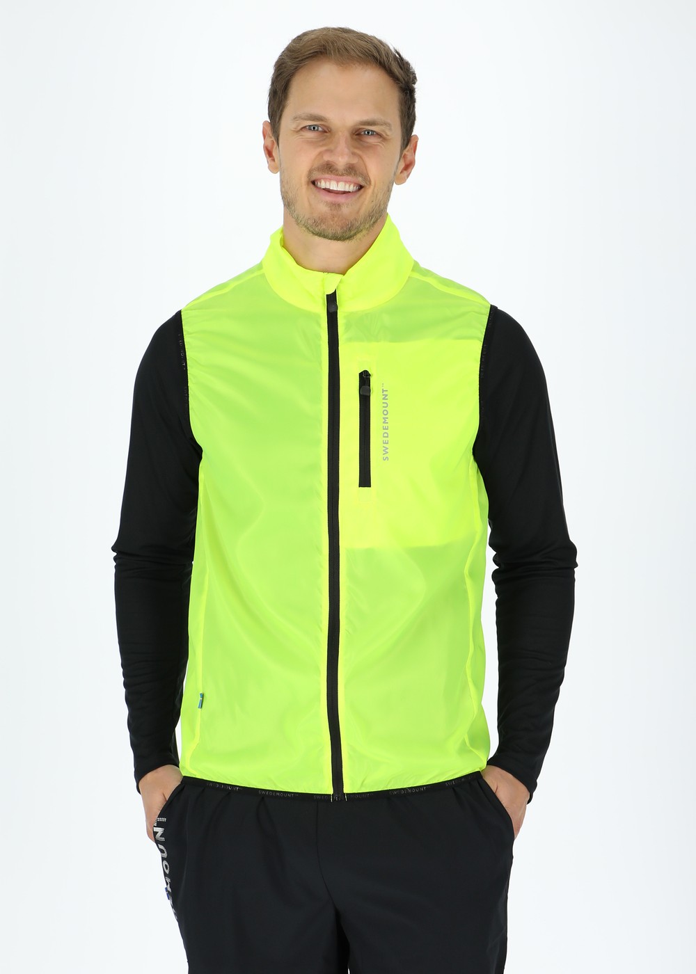 Packable Wind Vest, Neon, Xl, Västar | Herr - Kläder - Jackor - Västar | Padelspecialisterna