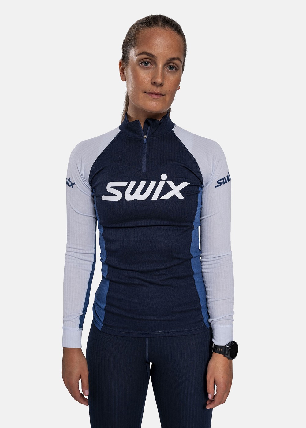 Racex Classic Half Zip W, Dark Navy/Lake Blue, Xl, Funktionsunderställ | Sport & aktivitet - Friluftsliv - Vandringskläder - Underställ - Funktionsunderställ | Padelspecialisterna