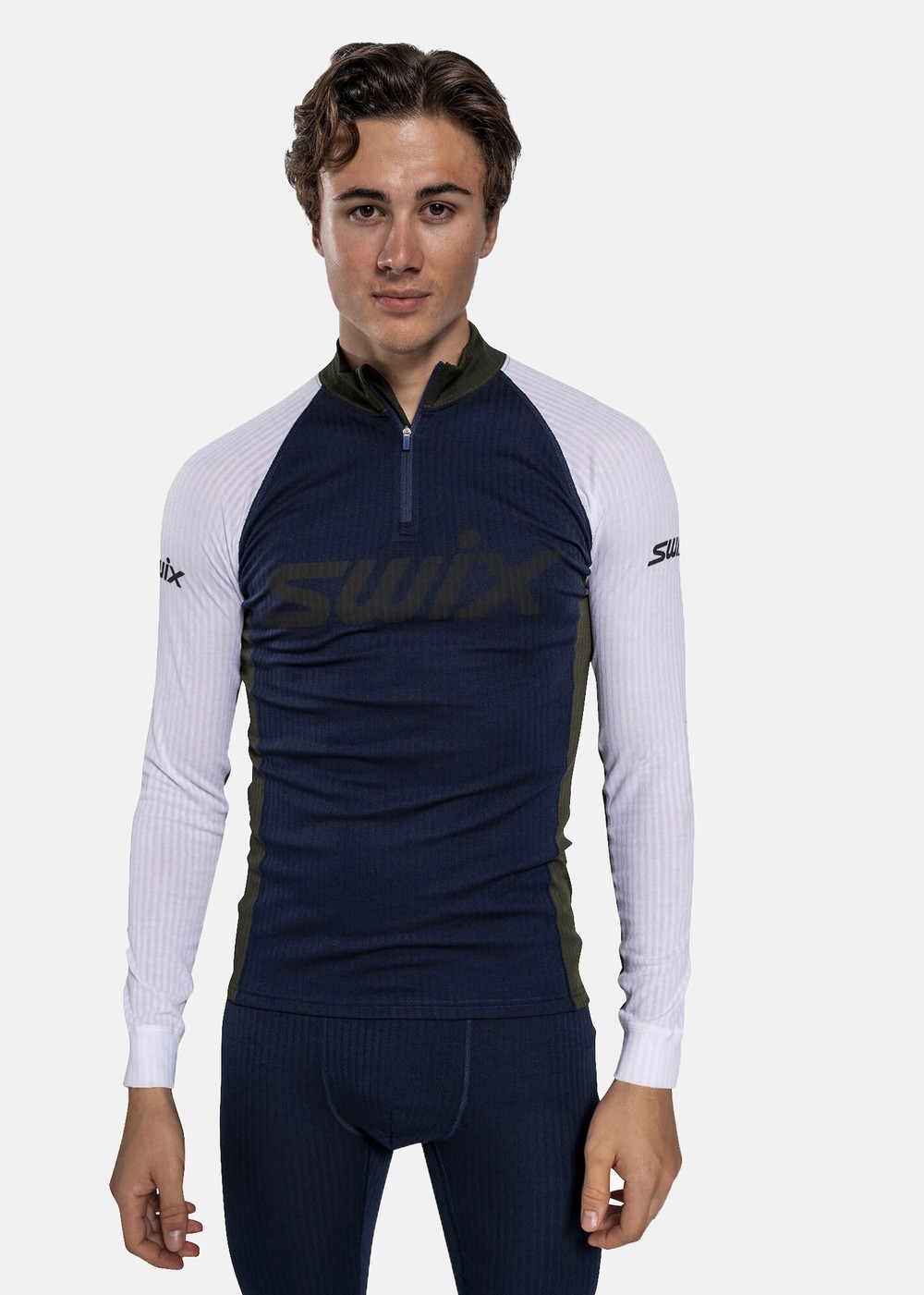 Racex Classic Half Zip M, Dark Navy/Bright White, M, Funktionsunderställ | Sport & aktivitet - Friluftsliv - Vandringskläder - Underställ - Funktionsunderställ | Padelspecialisterna