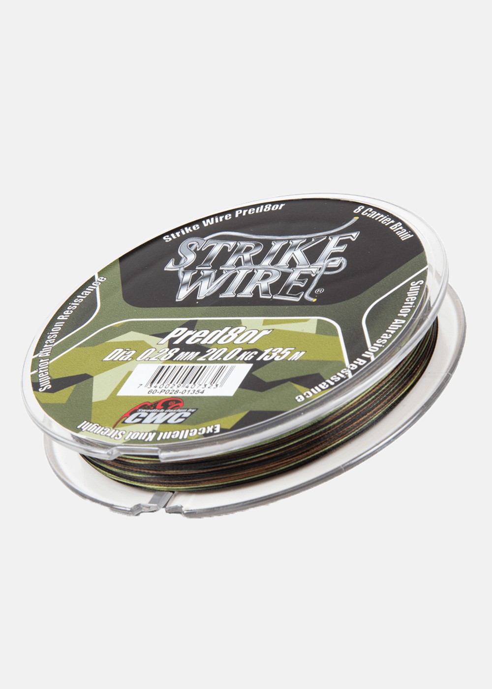 Strike Wire Pred8or X8, 0,32mm, Camo, 0.32, FlÀtlinor | Sport & aktivitet - Fiske - Fiskelinor - FlÀtlinor | Padelspecialisterna