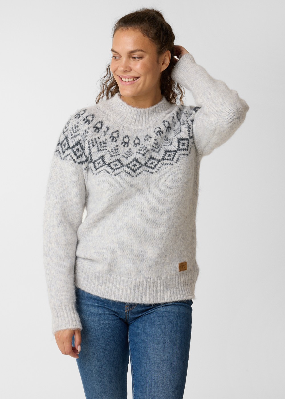 Lofoten Wool Knit W, Lt Grey Melange, 42, Tröjor | Dam - Aktivitet - Outdoorkläder - Tröjor | Padelspecialisterna