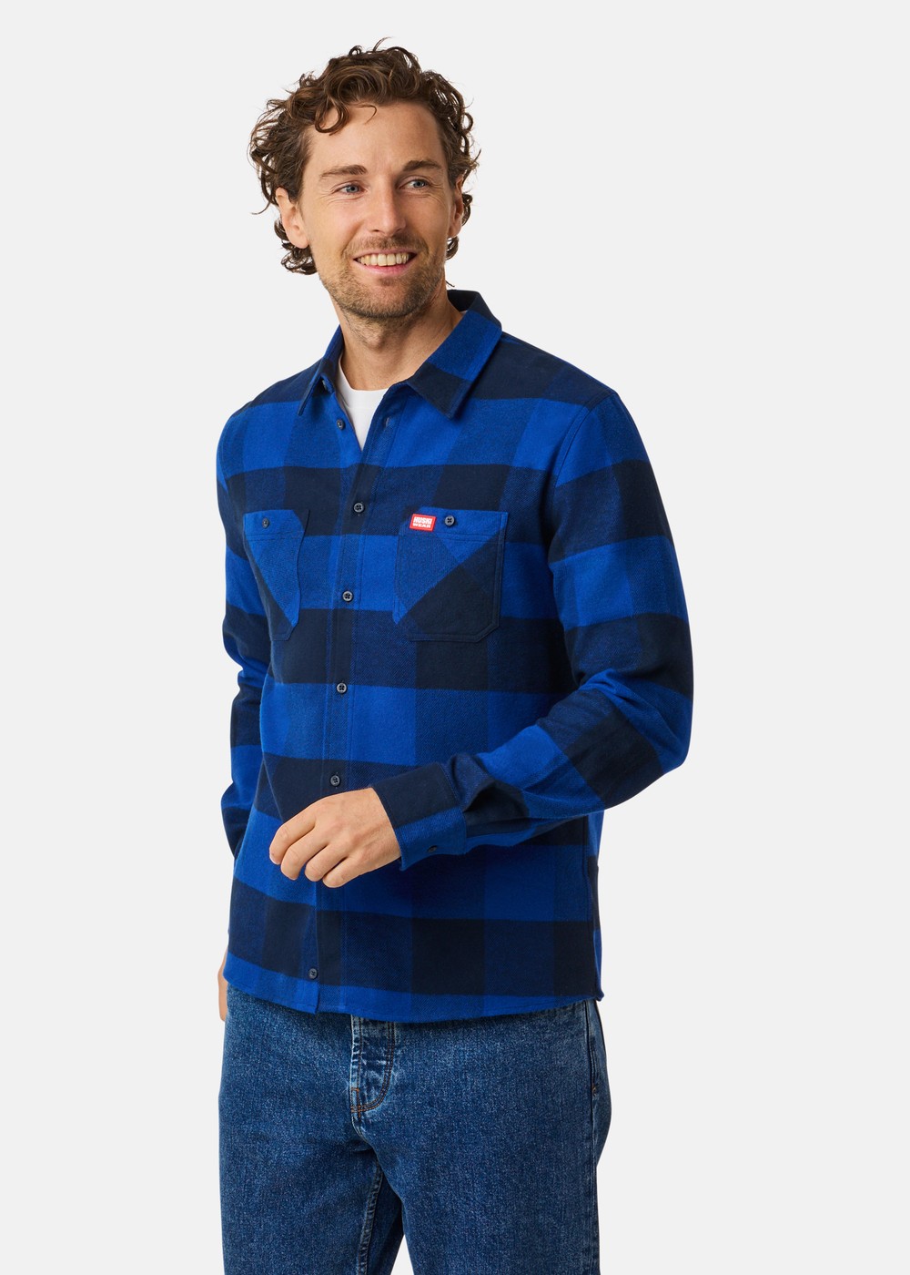 Flannel Shirt, Dark Azure, S, Långärmade Skjortor | Herr - Kläder - Skjortor - Långärmade skjortor | Padelspecialisterna