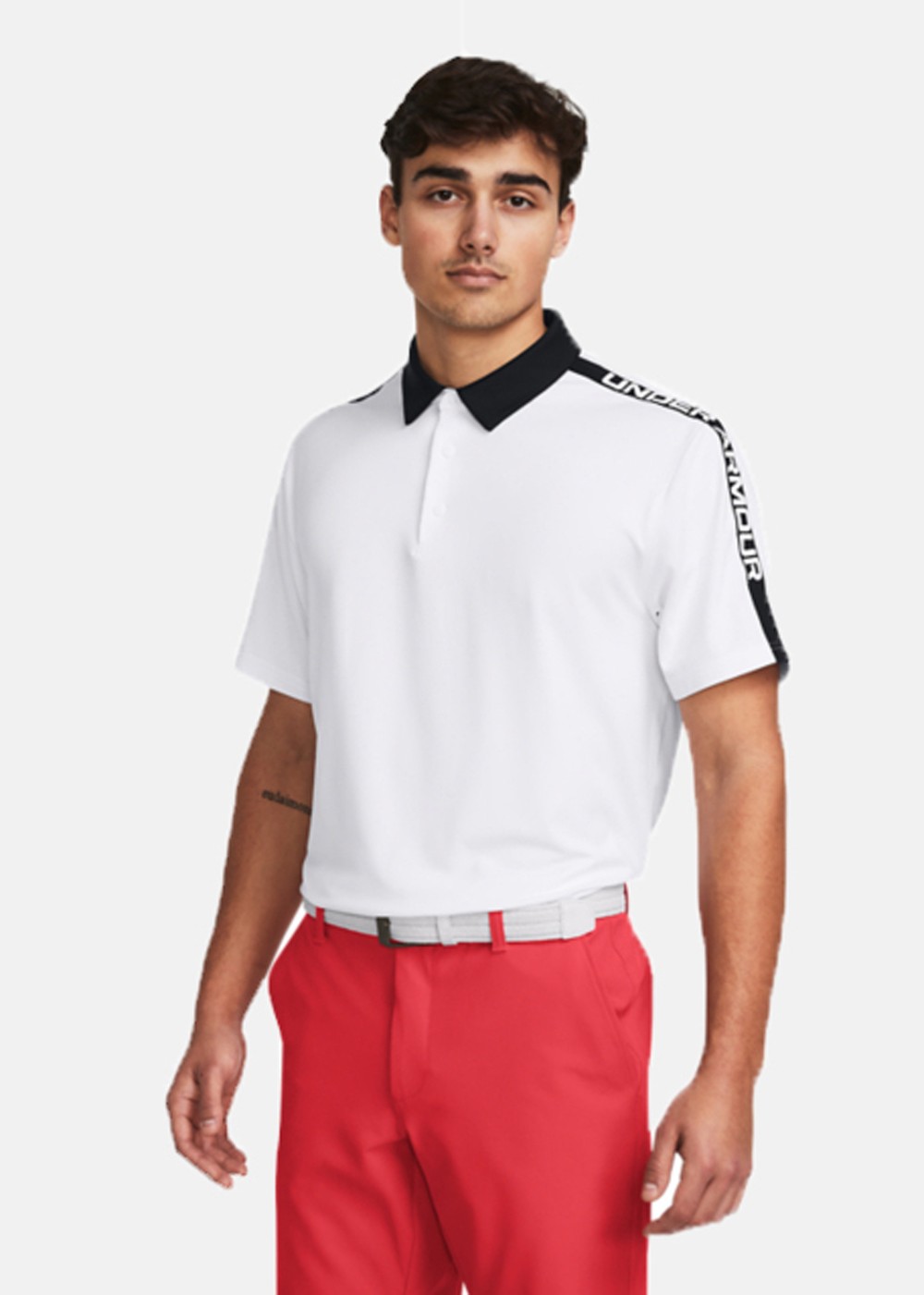 Ua Playoff 3.0 Striker Polo, White, L, Funktionspikéer | Mode - Pikétröjor - Funktionspikéer | Padelspecialisterna