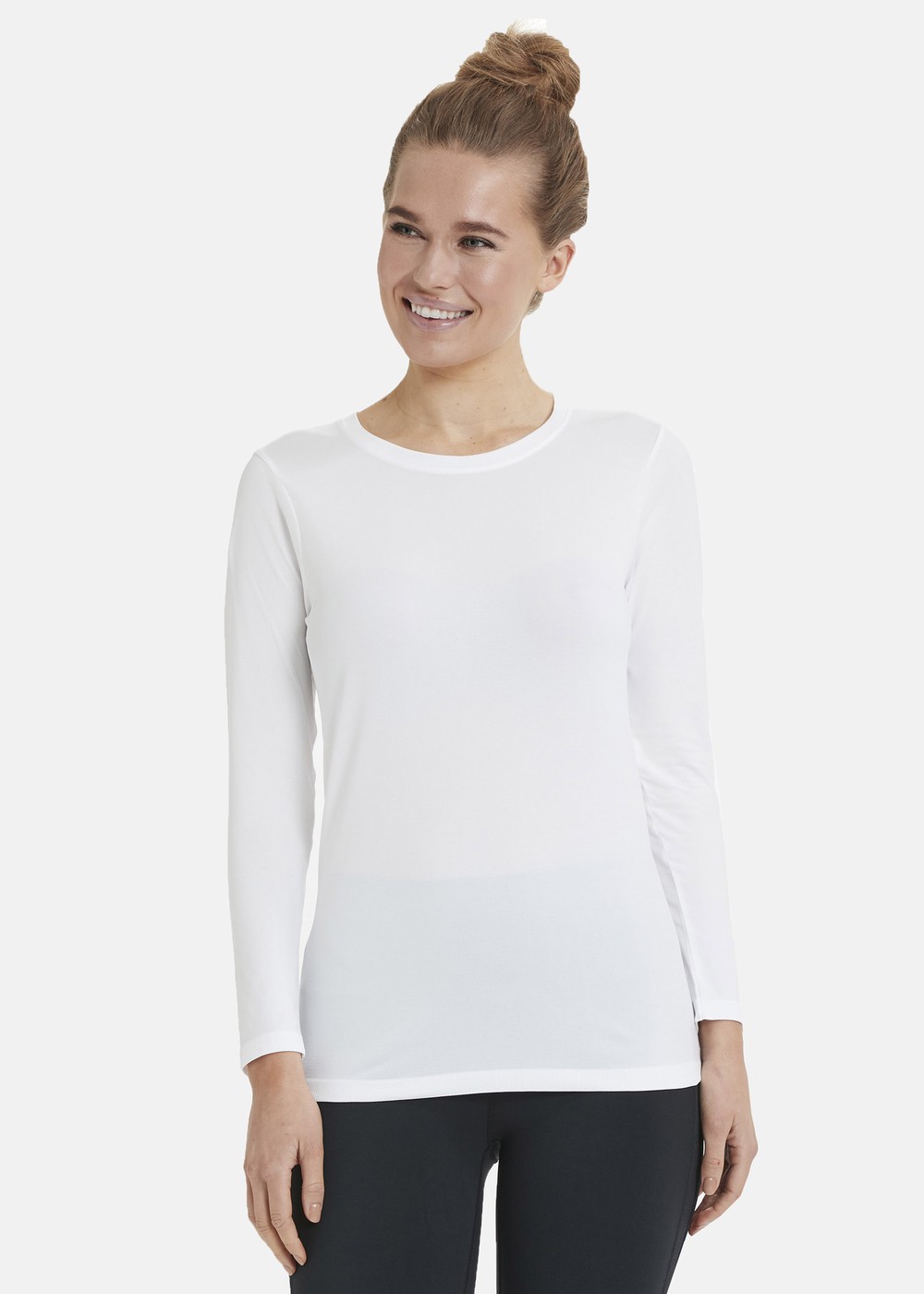 Julee W Loose Fit L/S Seamless, White, S/M, Löparkläder | Sport & aktivitet - Sporter - Löpning - Löparkläder | Padelspecialisterna