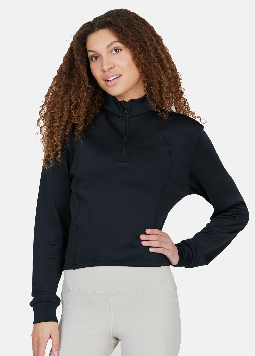 Ayanda W Midlayer, Black, 42, Sweatshirts | Dam - Kläder - Tröjor - Sweatshirts | Padelspecialisterna