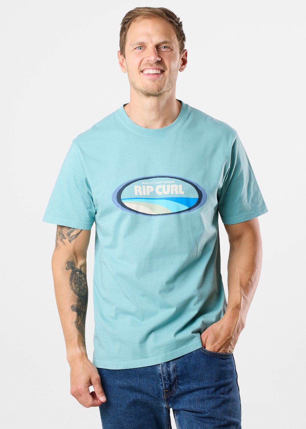Surf Revival Mumma Tee, Dusty Blue, S, T-Shirts | Herr - Kläder - T-shirts | Padelspecialisterna