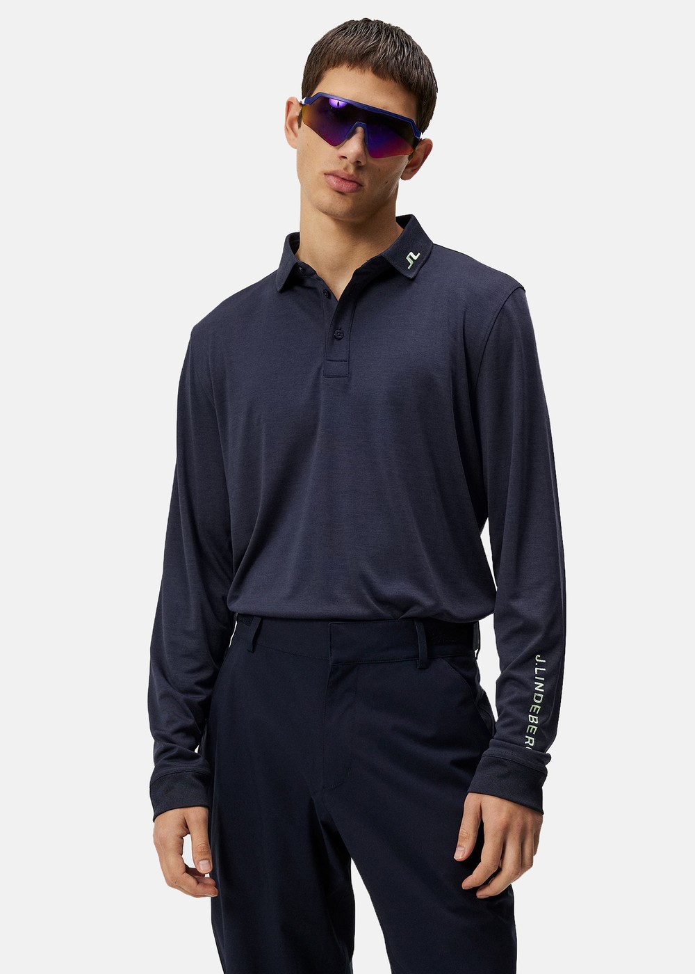 Tour Tech Long Sleeve, Navy Melange, Xl, Piketröjor | Herr - Kläder - Piketröjor | Padelspecialisterna