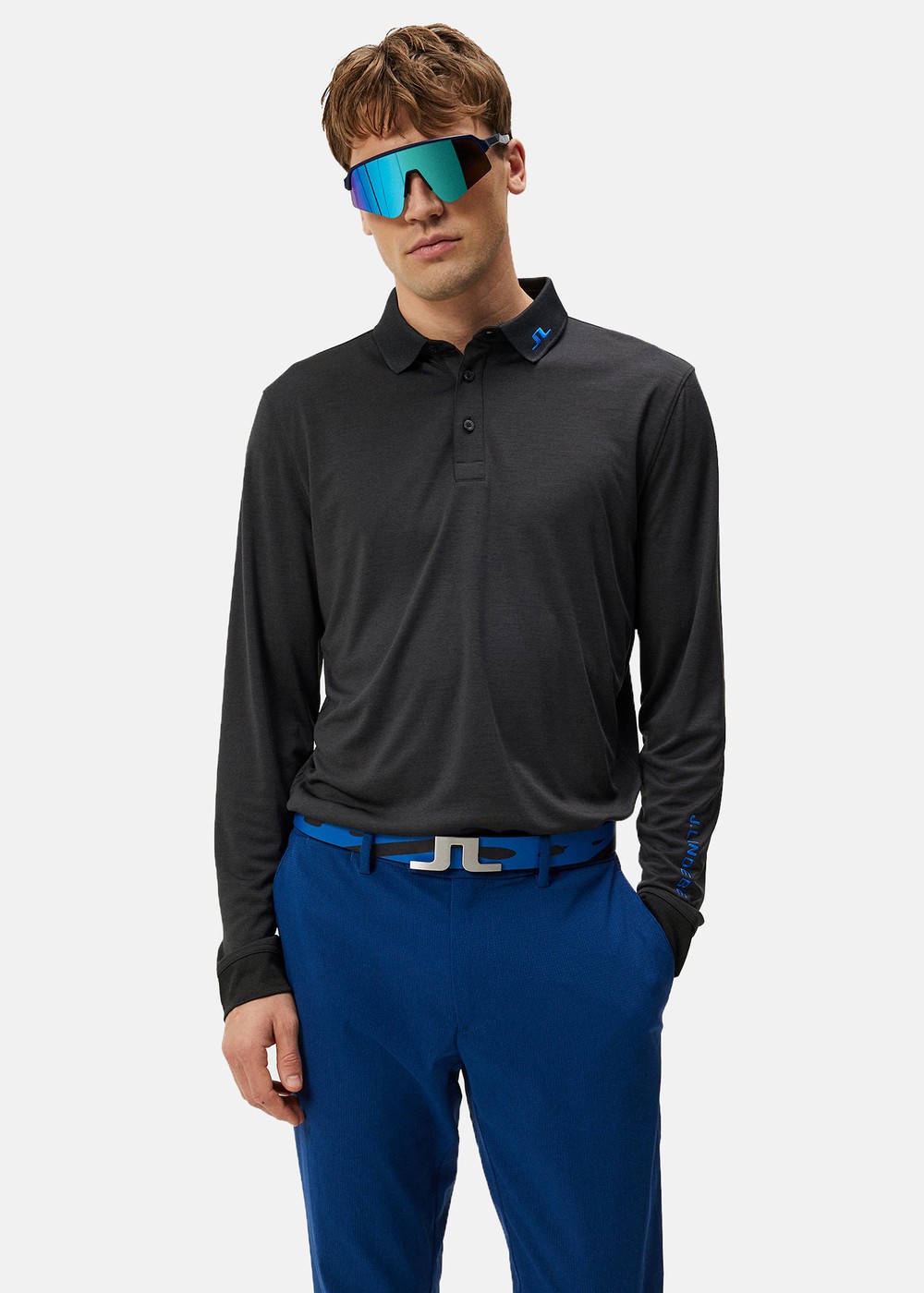 Tour Tech Long Sleeve, Black Melange, L, Piketröjor | Herr - Kläder - Piketröjor | Padelspecialisterna