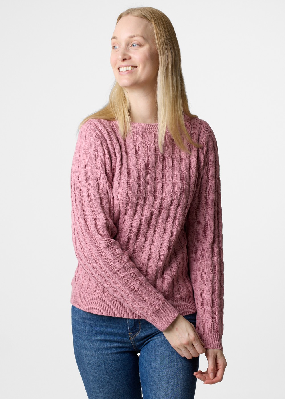 Tampa Cabel Knit W, Dusty Rose, 42, Stickat | Dam - Kläder - Tröjor - Stickat | Padelspecialisterna