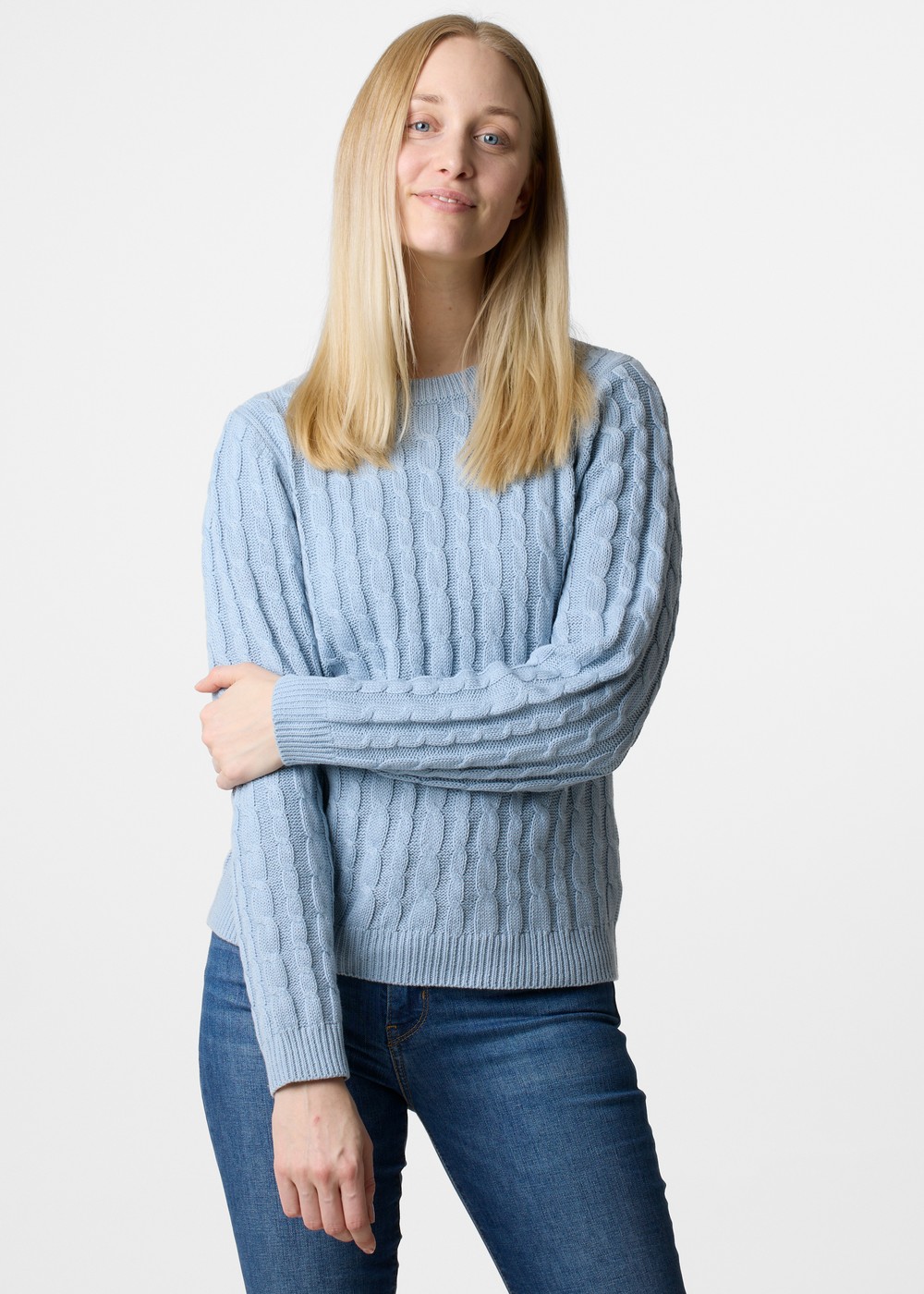 Tampa Cabel Knit W, Dusty Blue, 46, Stickat | Dam - Kläder - Tröjor - Stickat | Padelspecialisterna