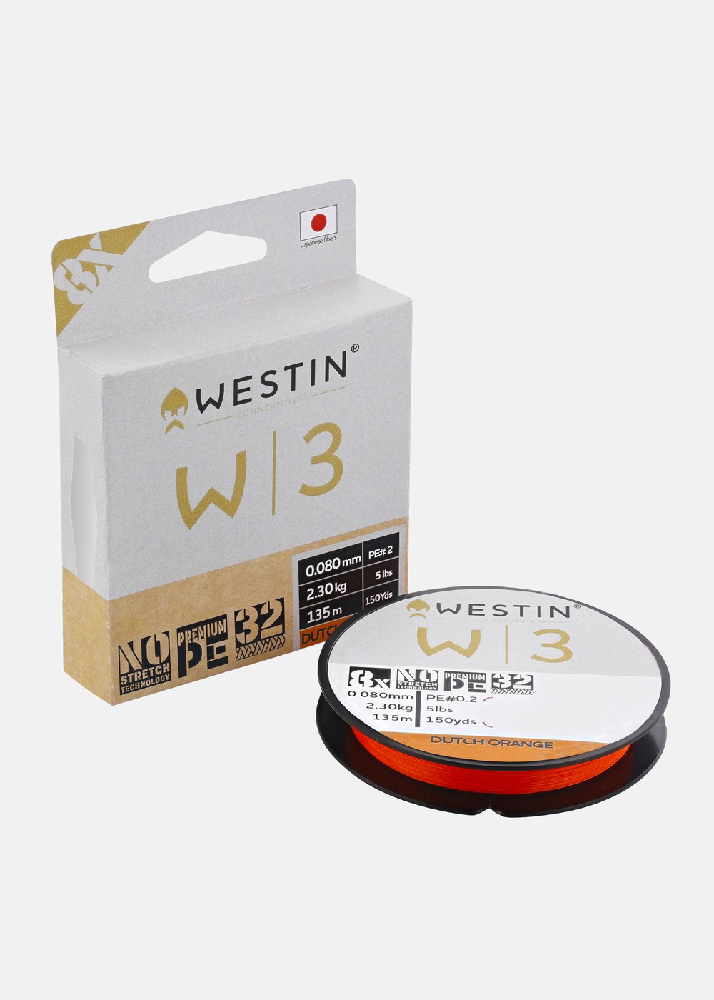 W3 8-Braid, Dutch Orange, 0.16, Nylonlinor | Sport & aktivitet - Fiske - Fiskelinor - Nylonlinor | Padelspecialisterna