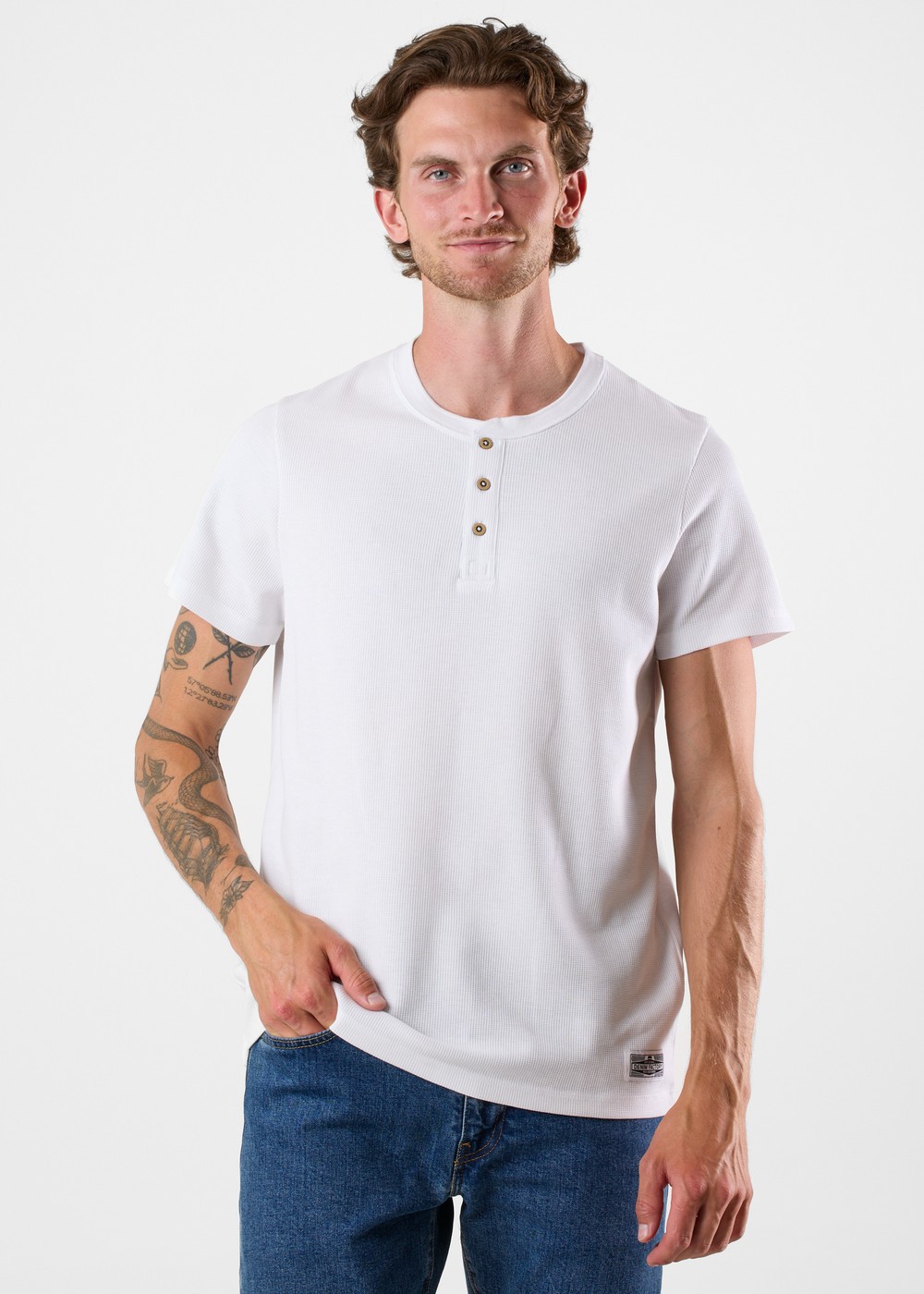 Henley Tee, White, 2xl, T-Shirts | Herr - Kläder - T-shirts | Padelspecialisterna