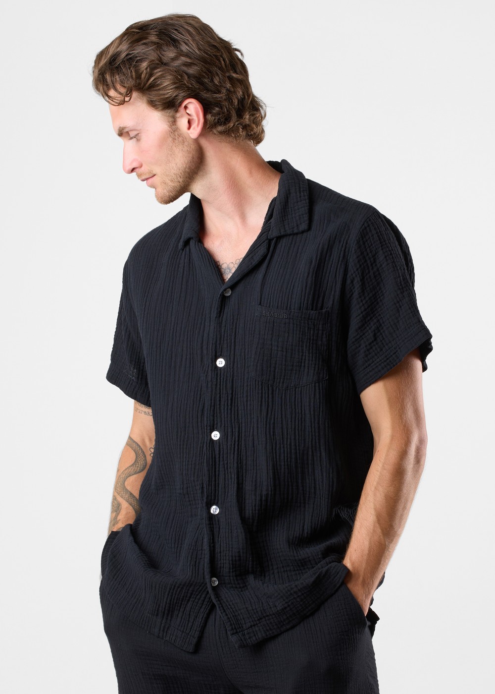 Max Shirt, Black, M, Kortärmade Skjortor | Herr - Kläder - Skjortor - Kortärmade skjortor | Padelspecialisterna